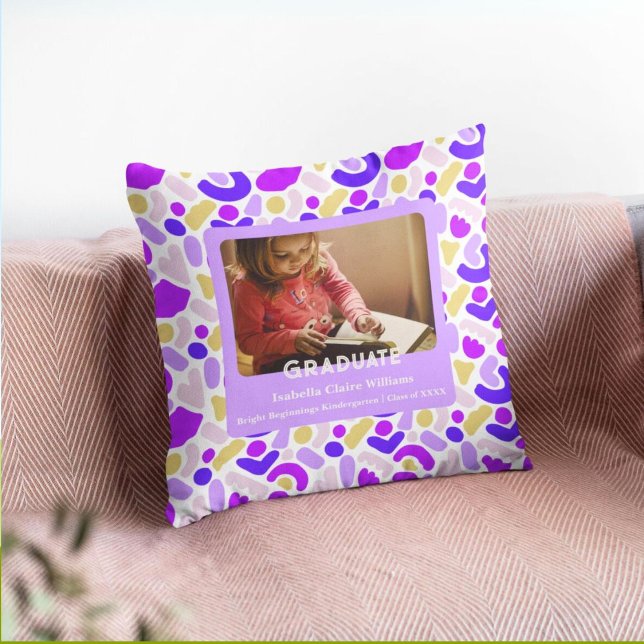 Cojín Decorativo Premios de Graduación de Blobs para niños en jardi (Cute Blobs Graduation Gifts for Kindergarteners)