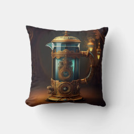 Cojín Decorativo Prensa francesa al estilo Steampunk