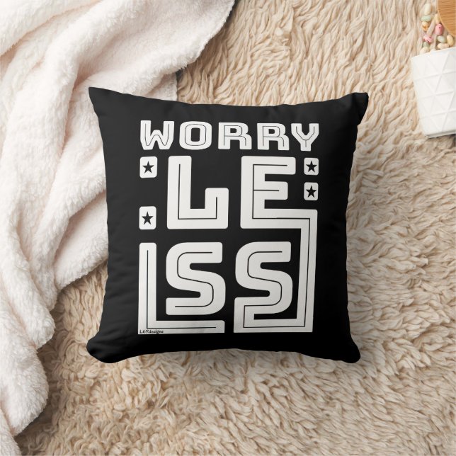 Cojín Decorativo PREOCUPACIÓN MENOS motivacional y inspiradora (Manta)