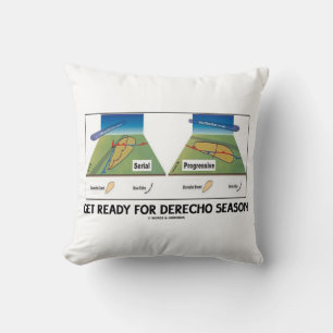 Cojín Decorativo Prepárate para la temporada de derecho (meteorolog