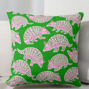 Cojín Decorativo Preppy Armadillos Green rosa