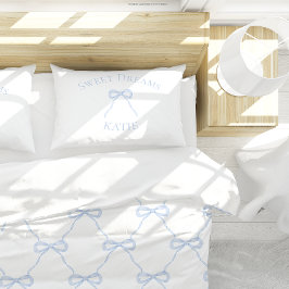 Cojín Decorativo Preppy Blue Bow Sweet Dreams