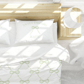 Cojín Decorativo Preppy Green Bow Sweet Dreams