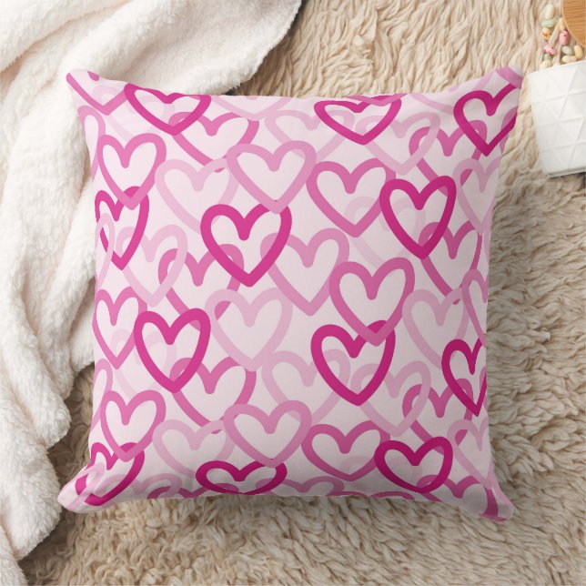 Cojín Decorativo Preppy Hearts Pink (Manta)