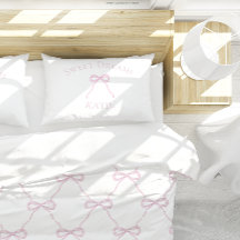 Preppy Pink Bow Sweet Dreams