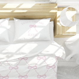 Cojín Decorativo Preppy Pink Bow Sweet Dreams