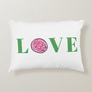 Cojín Decorativo Preppy Pink Pickleball Love