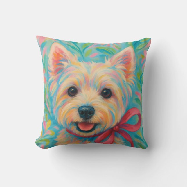 Cojín Decorativo Preppy Westie (Anverso)