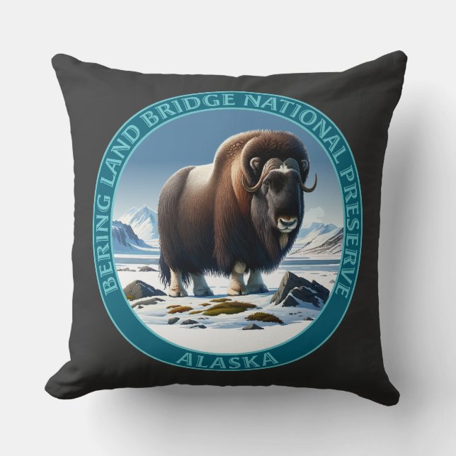 Cojín Decorativo Preservación nacional del puente terrestre Bering  (Anverso)