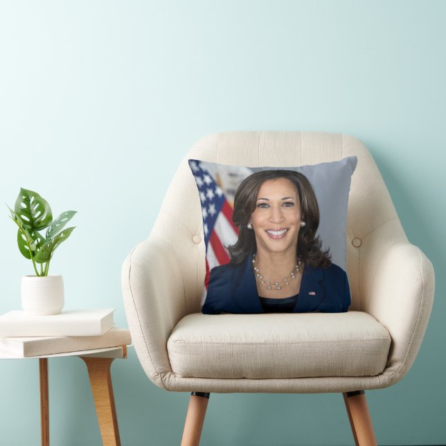 Cojín Decorativo Presidente Candidato Kamala Harris US 2024 (Silla)