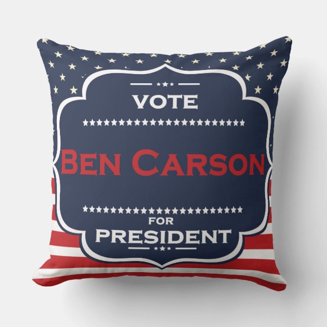 Cojín Decorativo presidente de ben carson (Anverso)