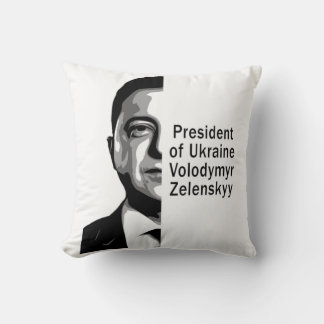 Cojín Decorativo Presidente de Ucrania Zelenskyy mitad retrato de a