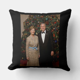 Cojín Decorativo Presidente George Bush, Laura Navidades Casa Blanc