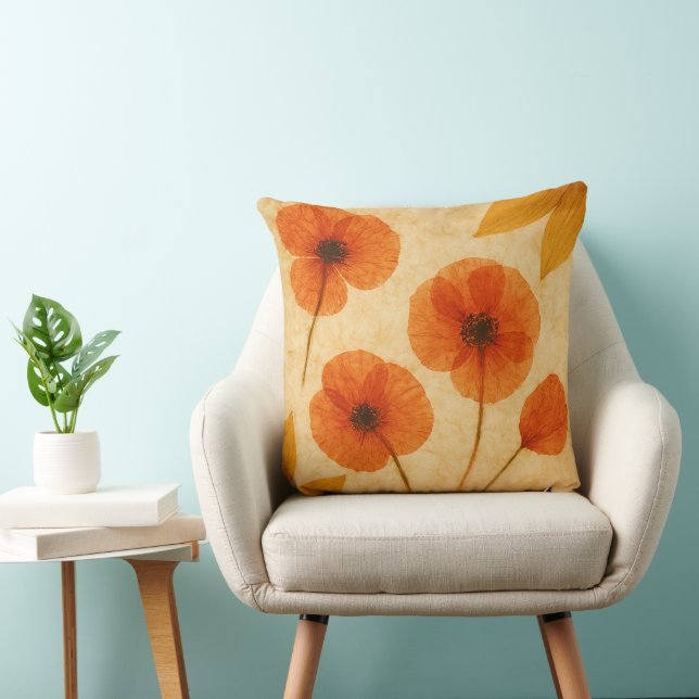 Cojín Decorativo Pressed Flower Herbarium Decorative Throw Pillow (Silla)