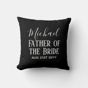 Cojín Decorativo PRESUPUESTO Bestman Groomsmen Regalos Black White