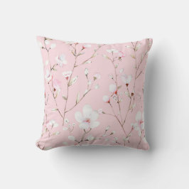 Cojín Decorativo Pretty Pink White Flowers  