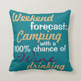 Cojín Decorativo Previsión de fin de semana: Camping / Glamour & Vi