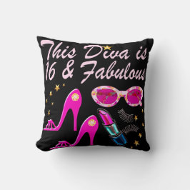 COJÍN DECORATIVO PRIMA DONNA DE 16 AÑOS