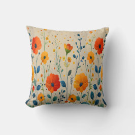 Cojín Decorativo Primavera de flores silvestres