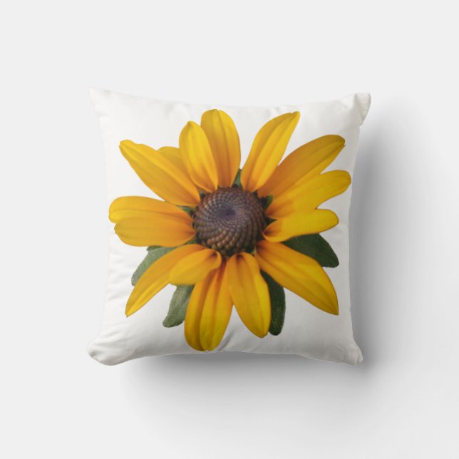 Cojín Decorativo Primavera de las flores amarillas Feliz (Anverso)
