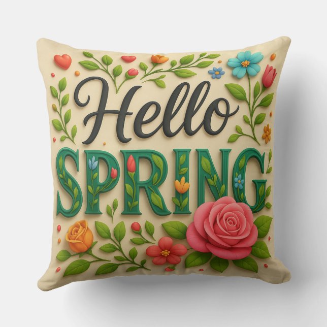Cojín Decorativo Primavera floral cúpula (Reverso )