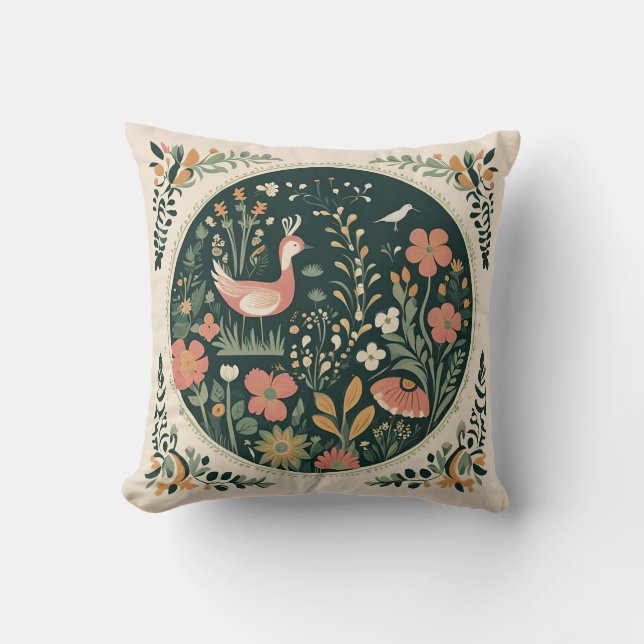 Cojín Decorativo Primavera folclórica (Anverso)