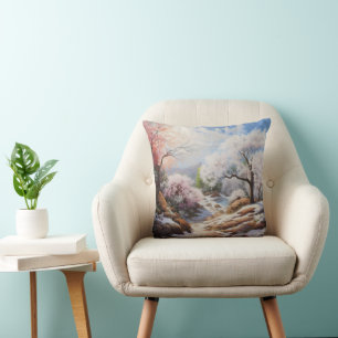Cojín Decorativo Primavera temprana del paisaje