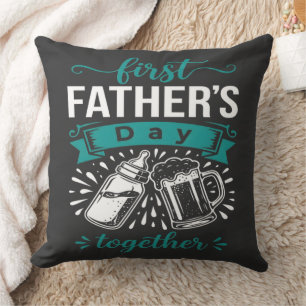 Cojín Decorativo Primer Día del Padre Juntos