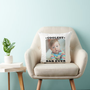Cojín Decorativo Primer Día del Padre Papá Más Genial de la Histori