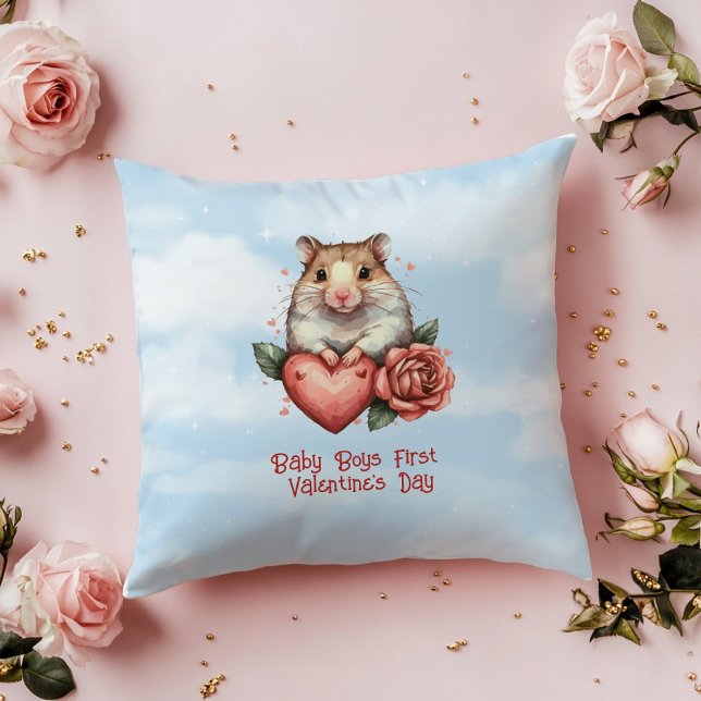 Cojín Decorativo Primer El día de San Valentín de Baby Boys (Subido por el creador)