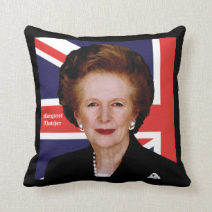 Cojín Decorativo Primer ministro Margaret Thatcher - vea ambos