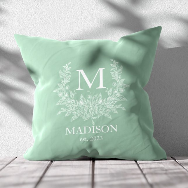 Cojín Decorativo Primer monograma ruso personalizado (Subido por el creador)