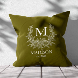 Cojín Decorativo Primer monograma ruso personalizado