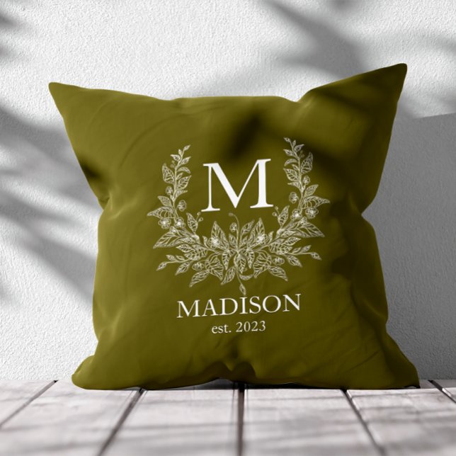 Cojín Decorativo Primer monograma ruso personalizado (Subido por el creador)