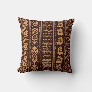 Cojín Decorativo Primer patrón tribal étnico, sin fisuras.