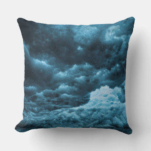 Cojín Decorativo Primer plano de hielo azul, Islandia