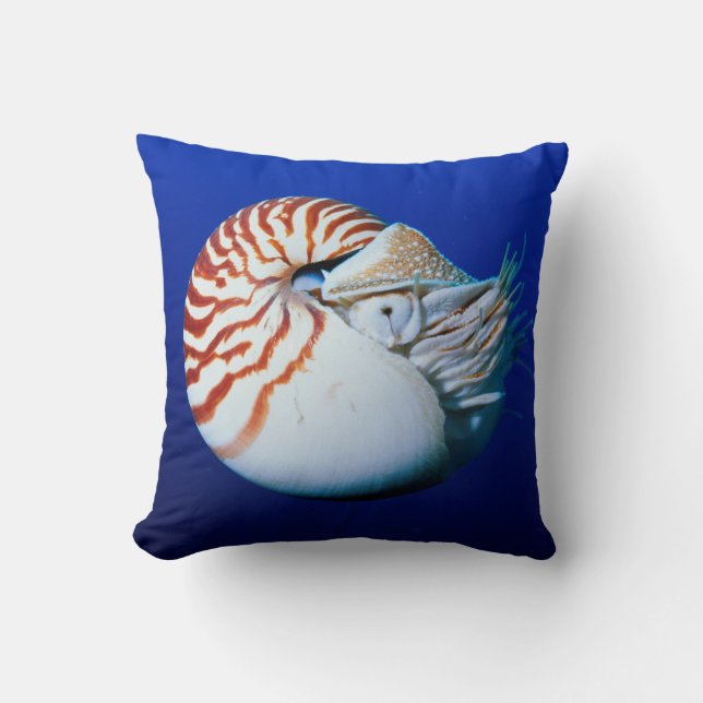 Cojín Decorativo Primer Plano De Nautilus Camerado (Anverso)