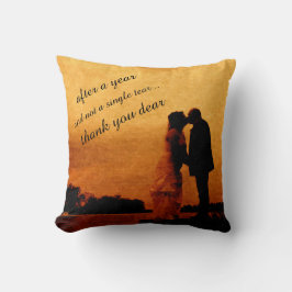 Cojín Decorativo Primer recuerdo del aniversario de boda del año