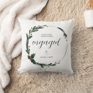Cojín Decorativo Primer regalo de Navidad personalizado para pareja