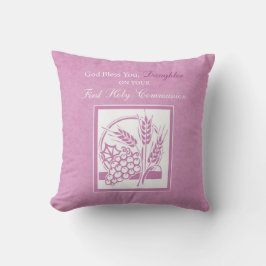 Cojín Decorativo Primera Comunión de la Hija, Rosa