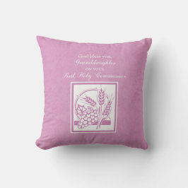 Cojín Decorativo Primera Comunión de la nieta, Rosa