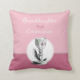 Cojín Decorativo Primera Comunión Nieta Rosa, Cáliz