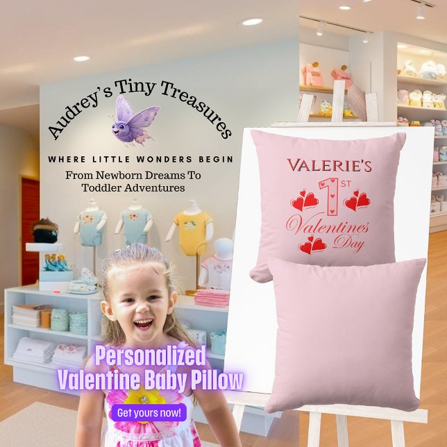 Cojín Decorativo Primera Día de San Valentín personalizada Bebé Pil (Subido por el creador)