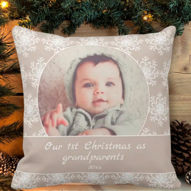 Cojín Decorativo Primera foto de los abuelos de Navidad (Subido por el creador)