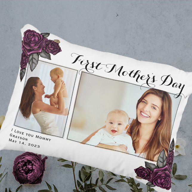 Cojín Decorativo Primera foto del Día de la Madre (Subido por el creador)
