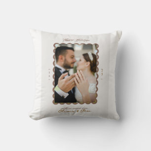 Cojín Decorativo Primera Navidad alegre y casada