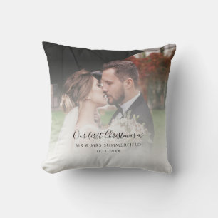 Cojín Decorativo Primera Navidad Casados Foto Personalizada