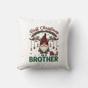 Cojín Decorativo Primera Navidad como hermano Gnome Trineo de Reno