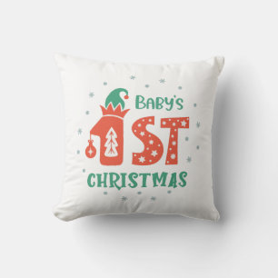 Cojín Decorativo Primera Navidad de bebé 