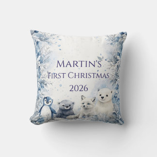 Cojín Decorativo Primera Navidad del Bebé Personalizada